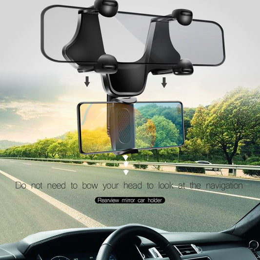 Car Phone Holder Rearview Mirror Phone Holder Mount Bracket Universal Fit