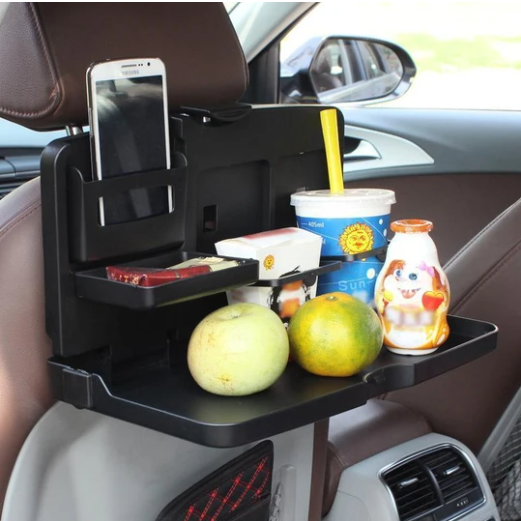 Le plateau repas et porte gobelet pour siège arrière de voiture